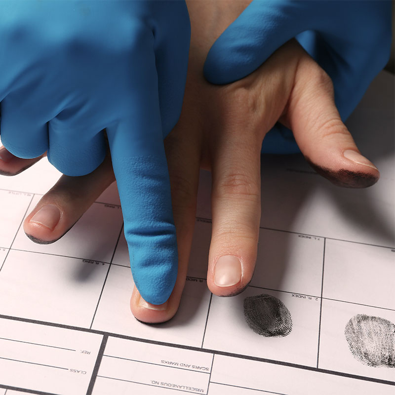 getting fingerprints taken